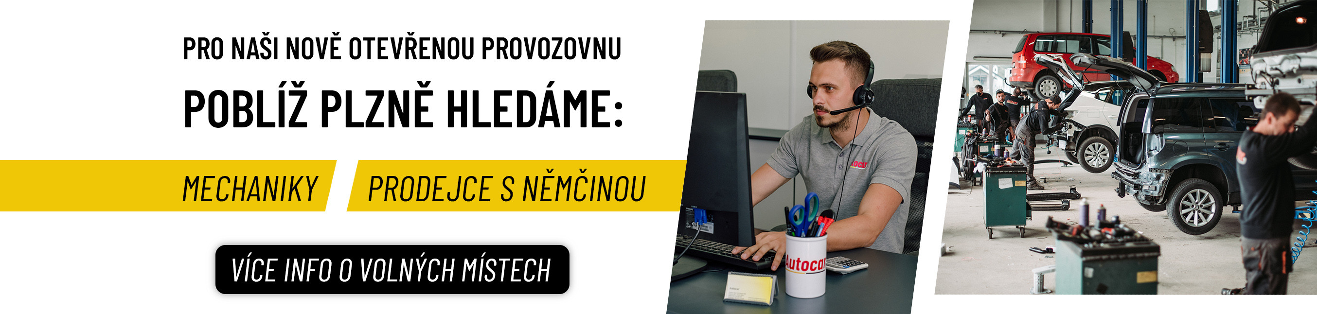 volných místech -mechaniky, prodejce s nemčinou